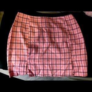Plaid High-Rise Mini Skirt